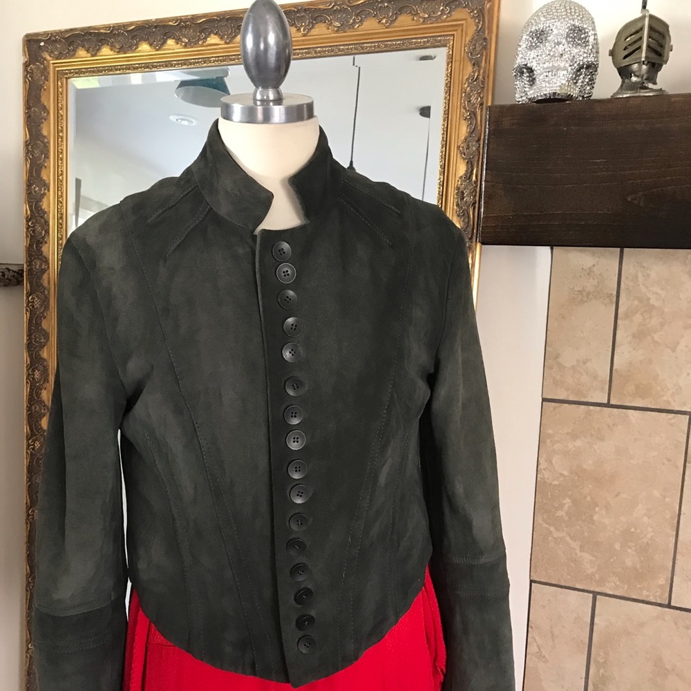 All Saints Distressed Grey Military Steampunk Coat